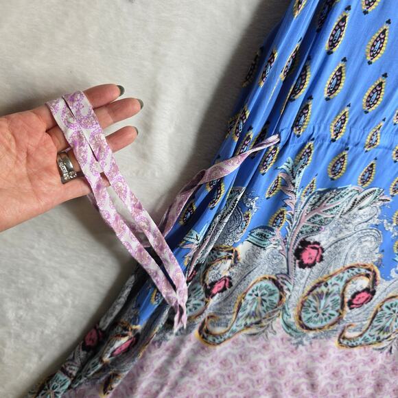 Intimately FreePeople L Slip Asymmetrical Hem tie rendezvous dress. Sexy. Flowy - Picture 8 of 12